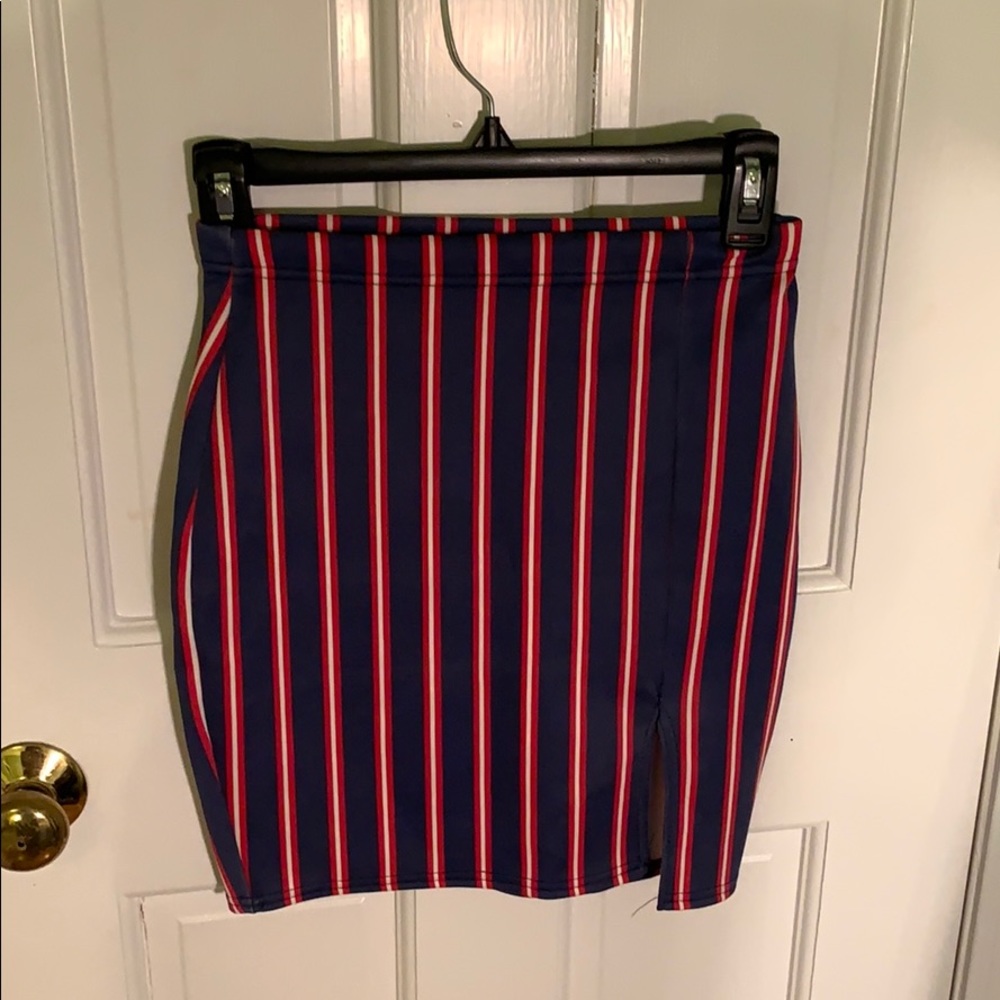 mini striped skirt from boohoo